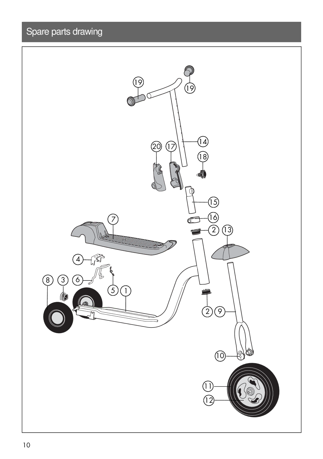 Kettler 08451-799 manual Spare parts drawing 