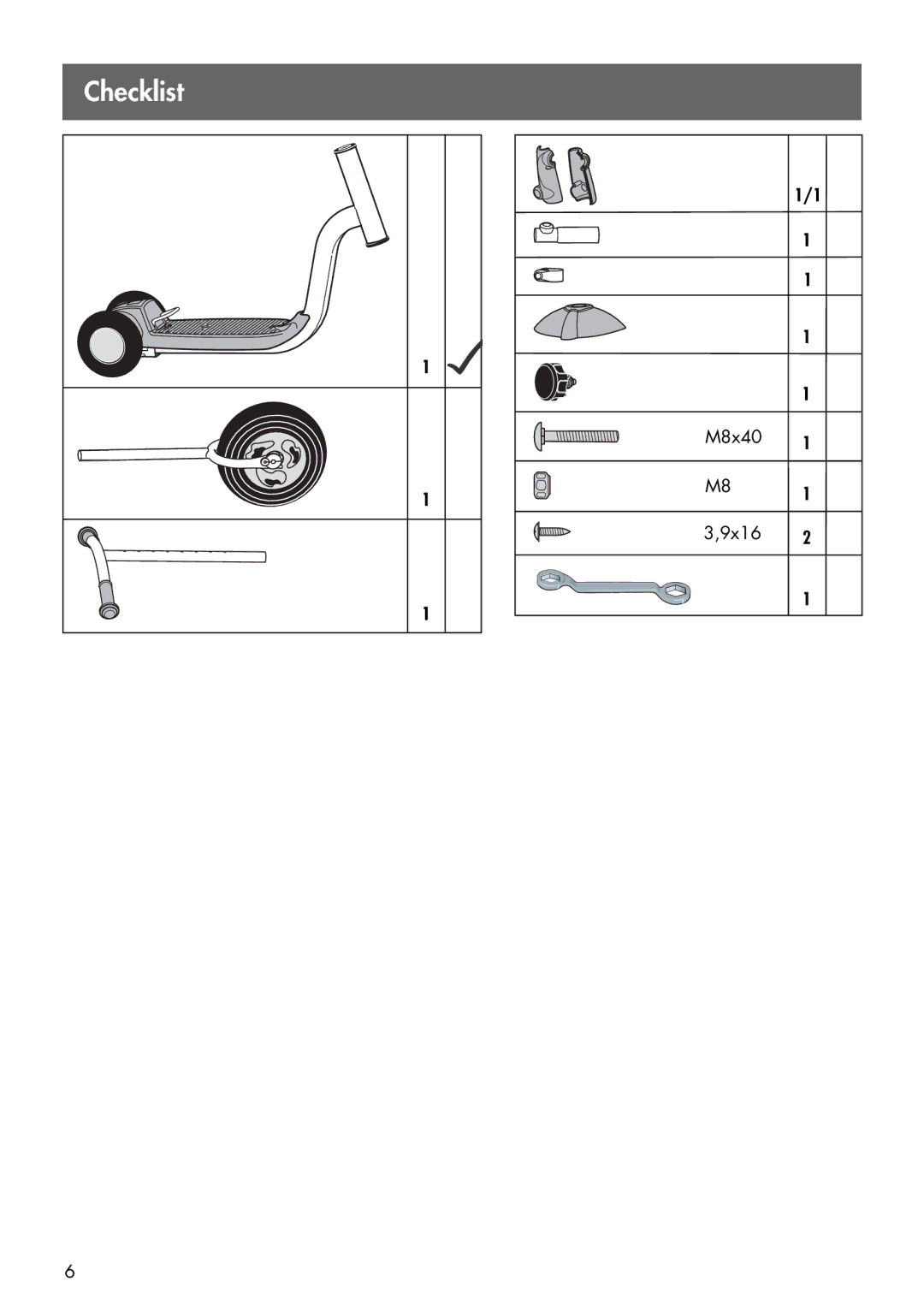 Kettler 08451-799 manual Checklist 