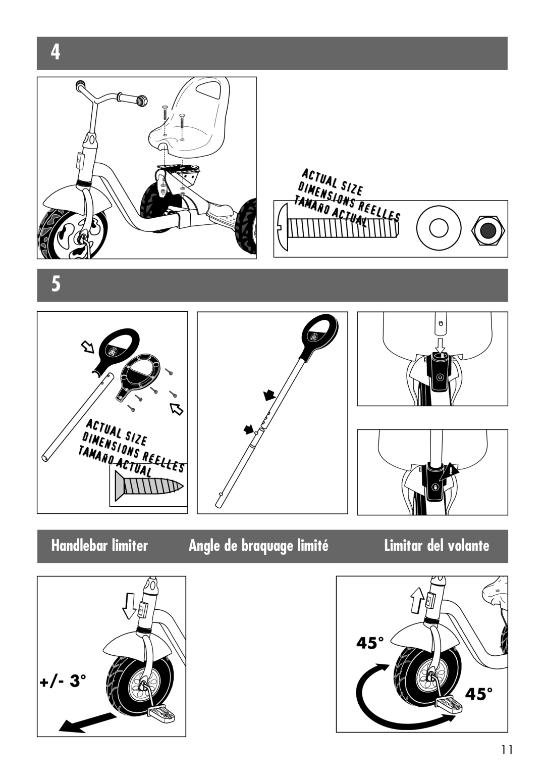 Kettler 08838-399 manual Handlebar limiter, Limitar del volante 