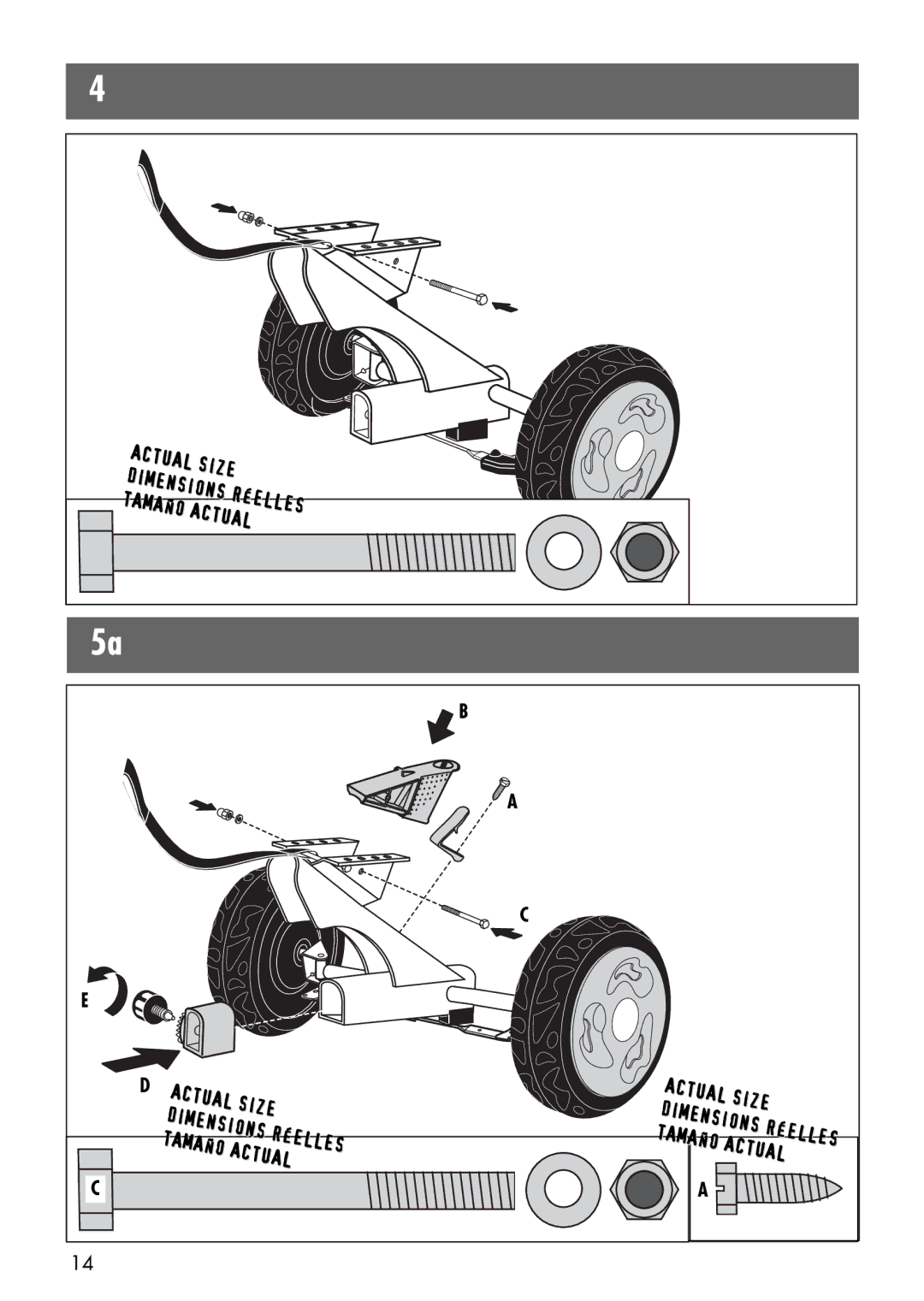 Kettler 08838-790 manual Actual Size 