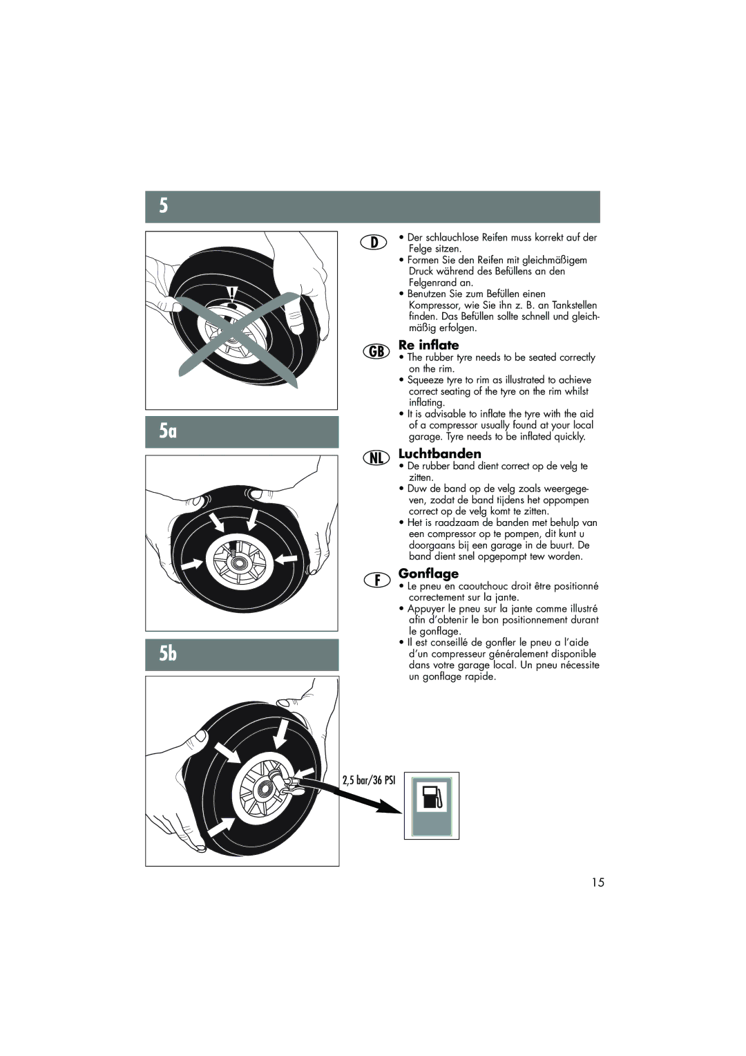 Kettler 08848-000 manual GB Re inflate 