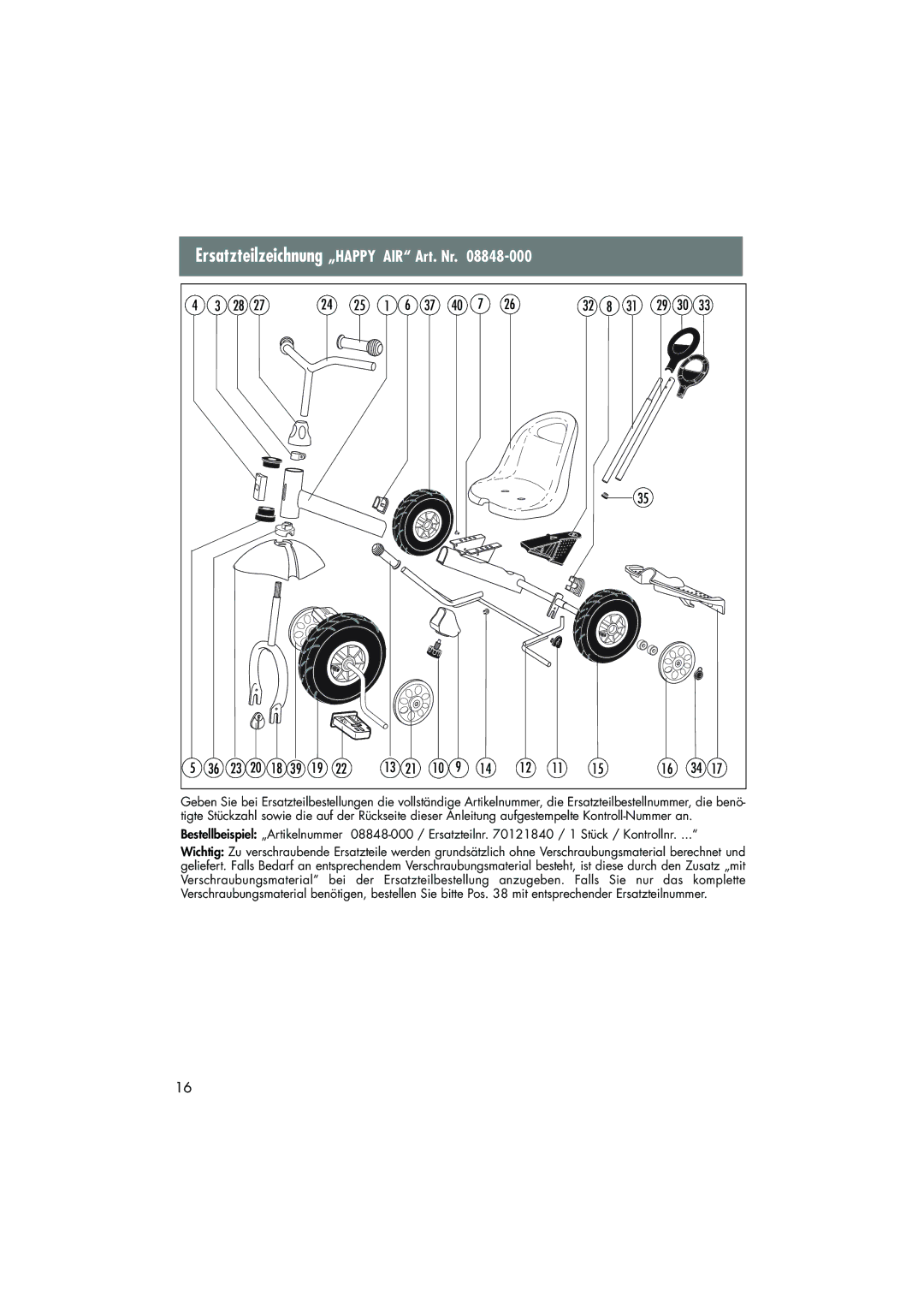 Kettler 08848-000 manual 