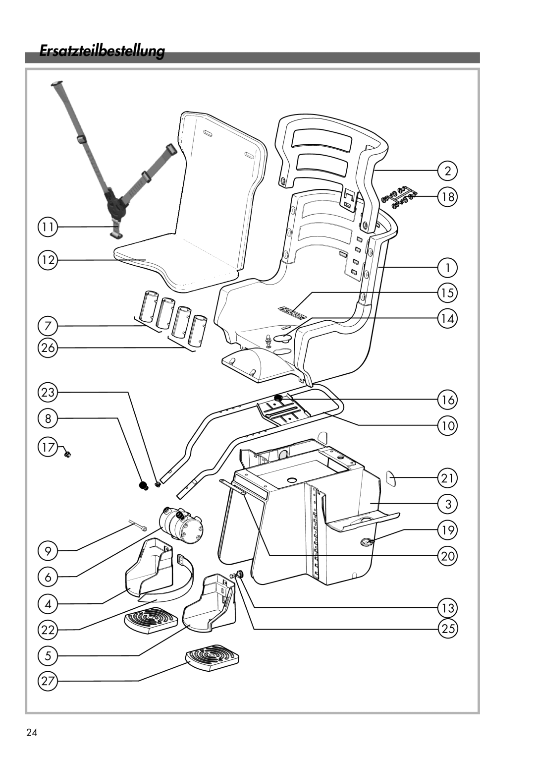 Kettler 08947-465, 08947-467, 08947-460 manual Ersatzteilbestellung 