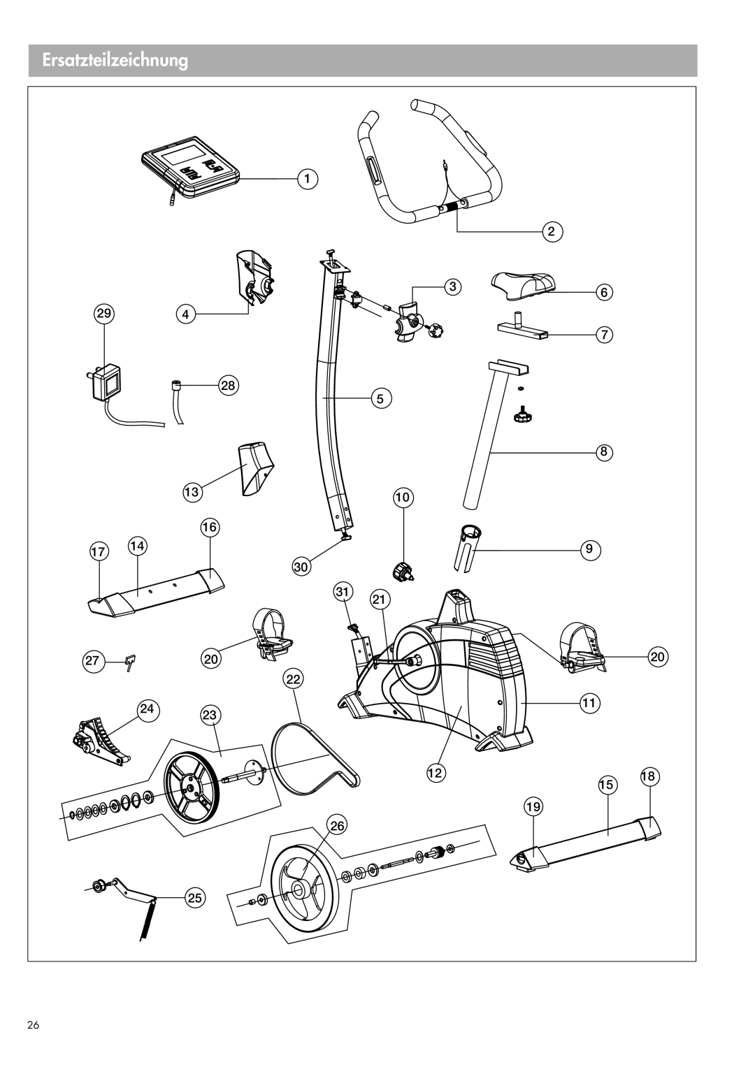 Kettler 309 manual Ersatzteilzeichnung 