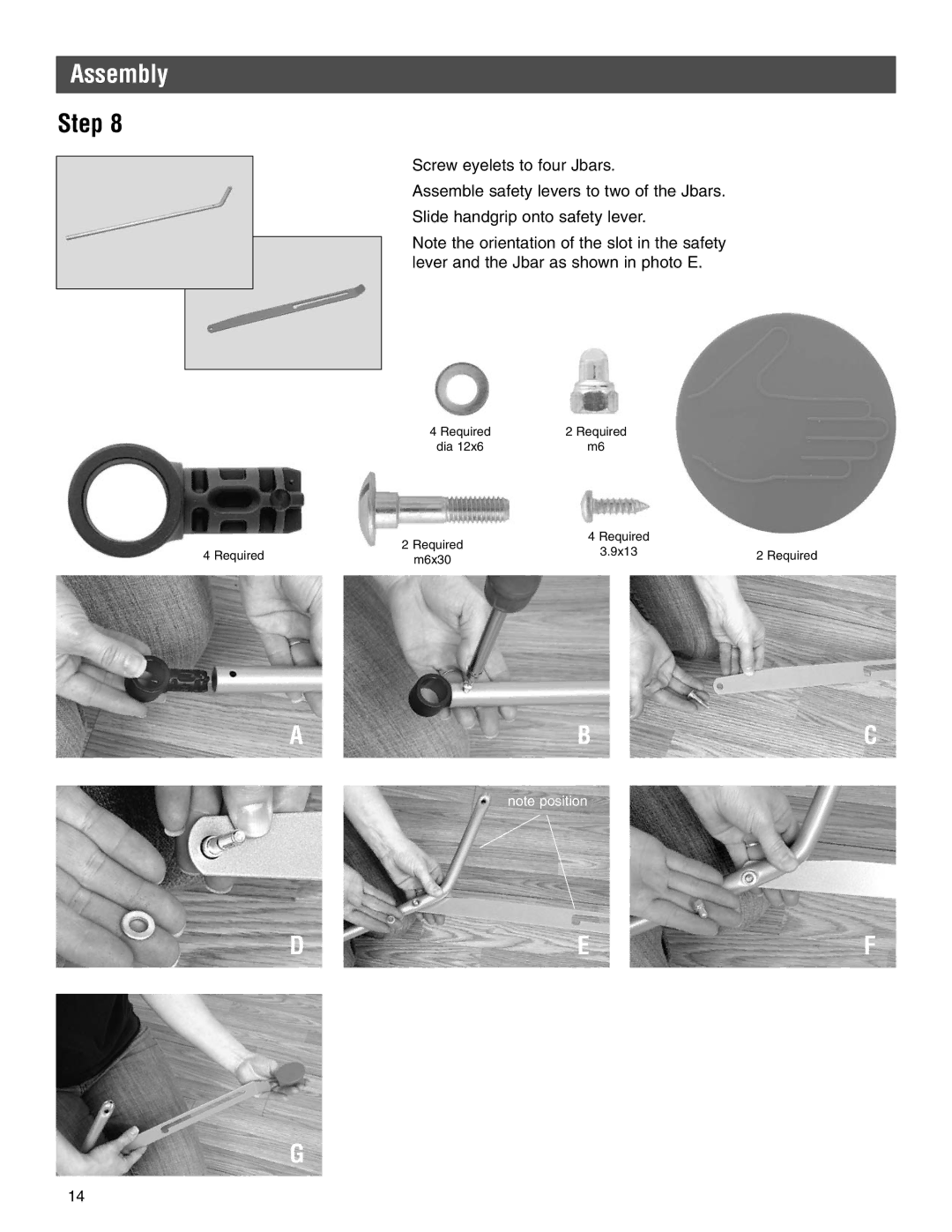 Kettler 7136-000-500, 7176-000-090-500 manual Required Dia 