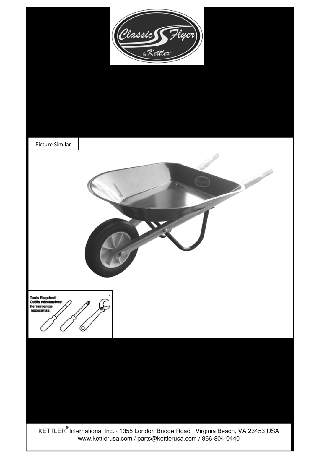 Kettler 8411-182 manual Assembly Instructions, Kid’s Wheelbarrow Model # 