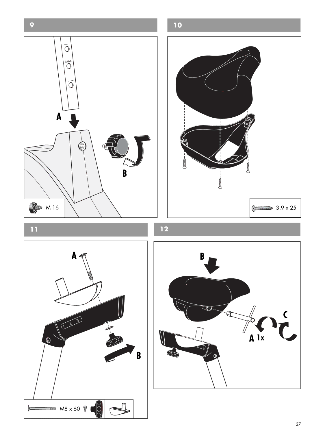 Kettler EX3 manual M8 x 