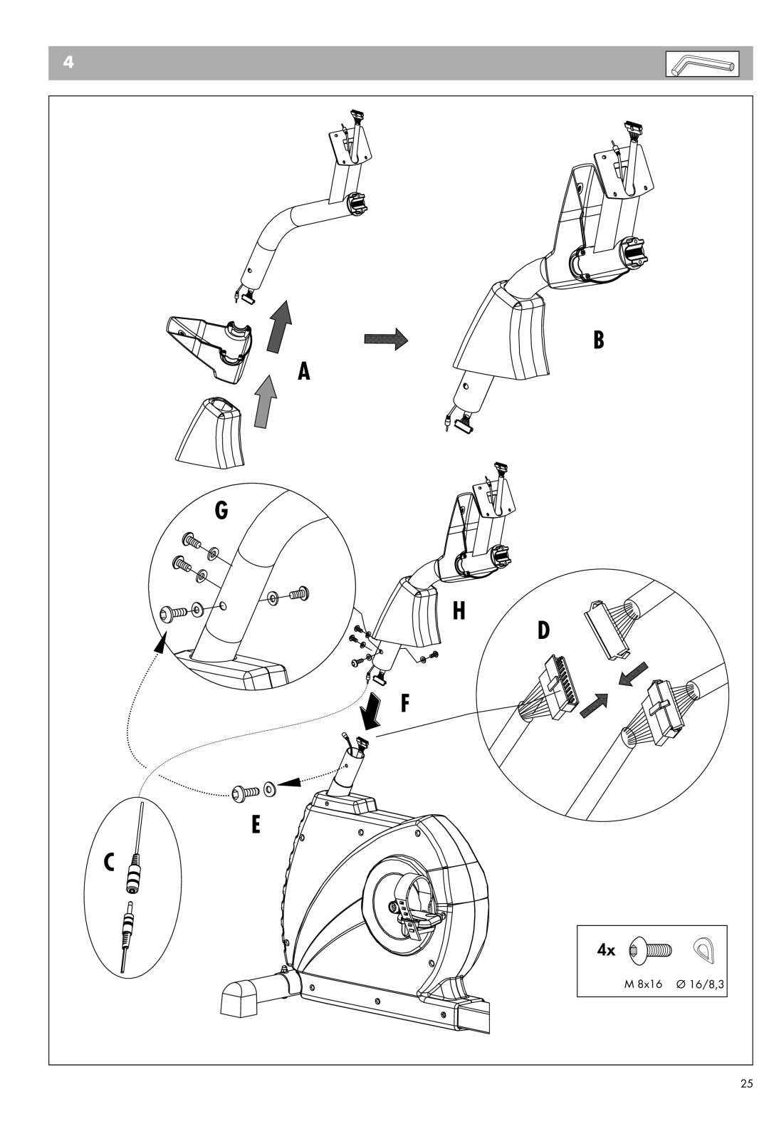 Kettler Exercise Bike manual 8x16 16/8,3 