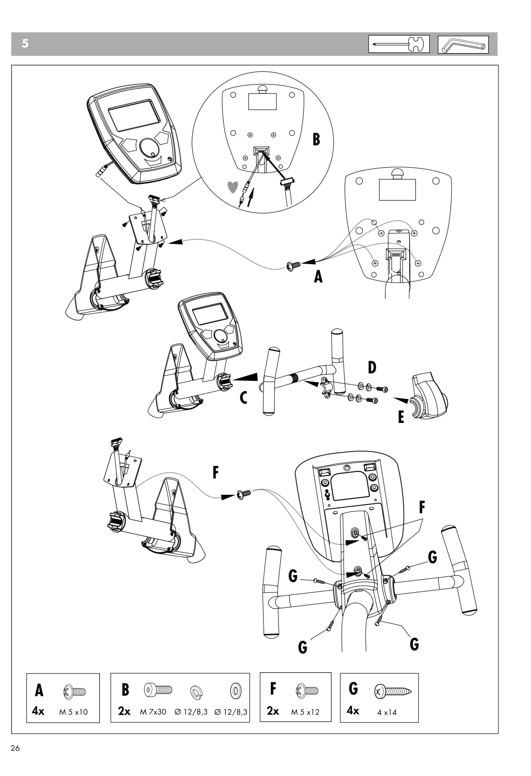 Kettler Exercise Bike manual 7x30 12/8,3 X14 