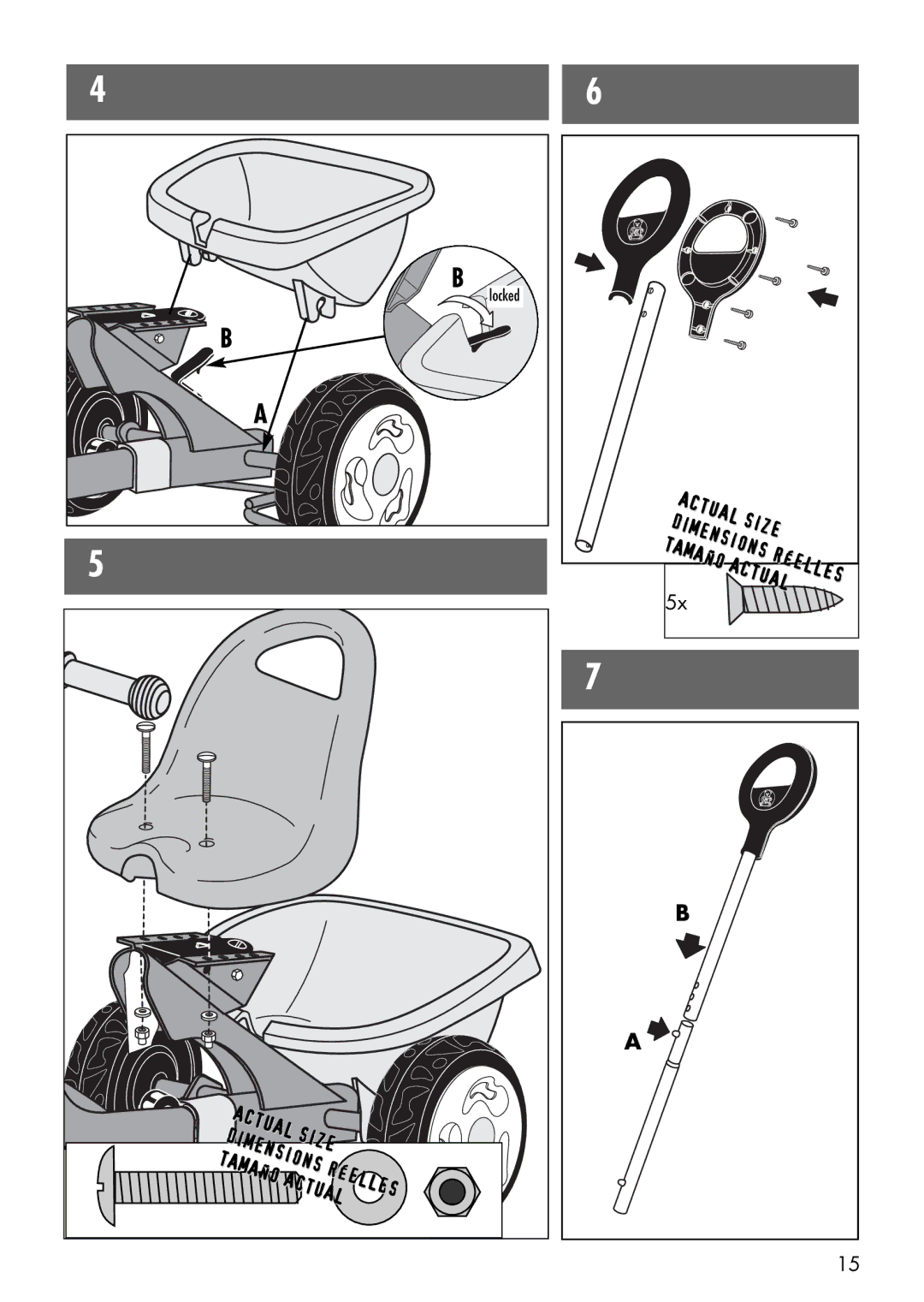 Kettler HP 355, HP 405 manual Tamaño Actual 