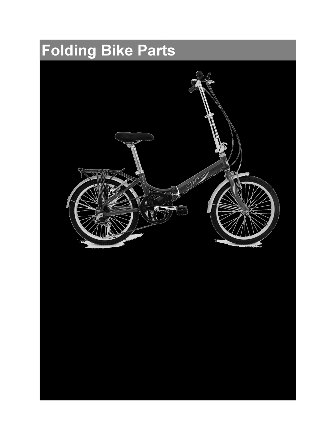 Kettler KT499-200 manual Folding Bike Parts, B. Quick Release Lever C. Double-Lock Quick release Frame Lock, D A E G B C F 