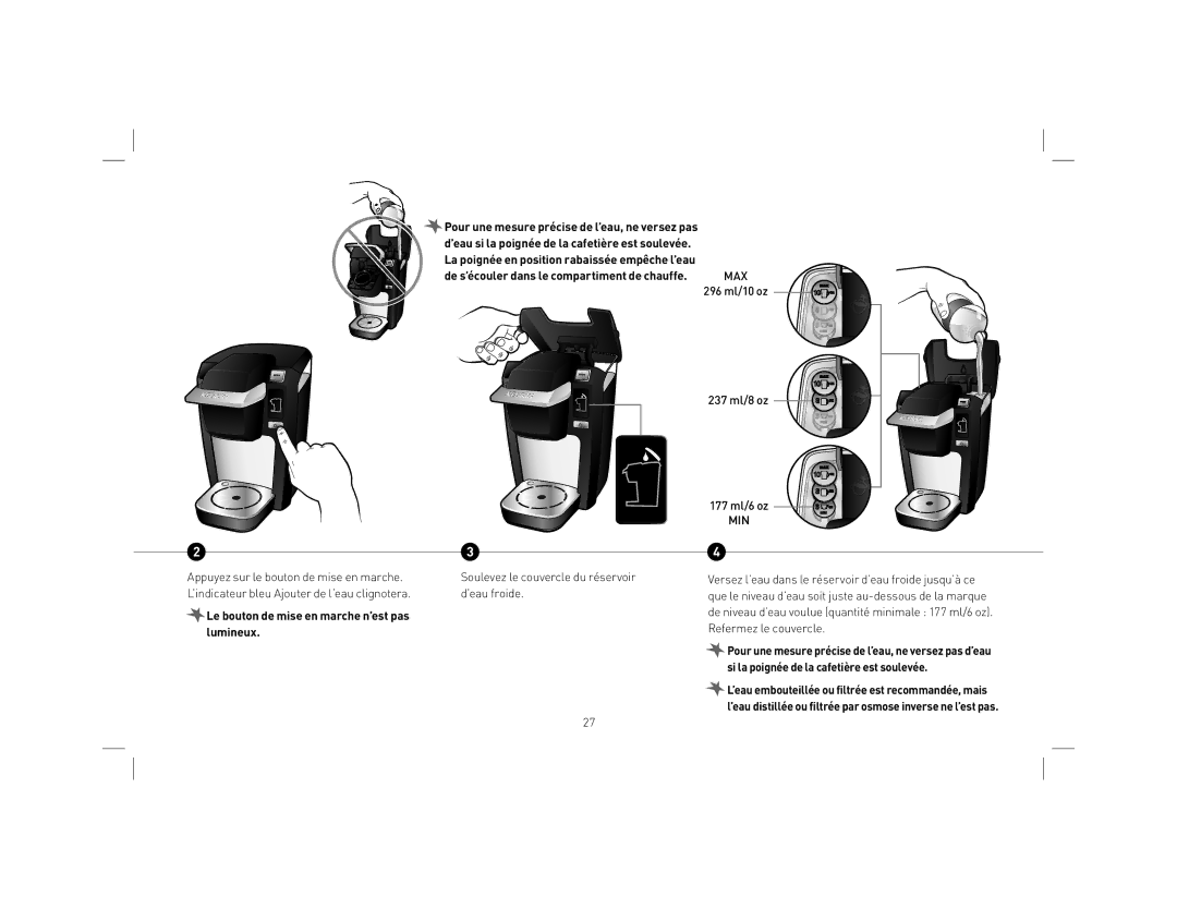 Keurig KB31 owner manual Lumineux 