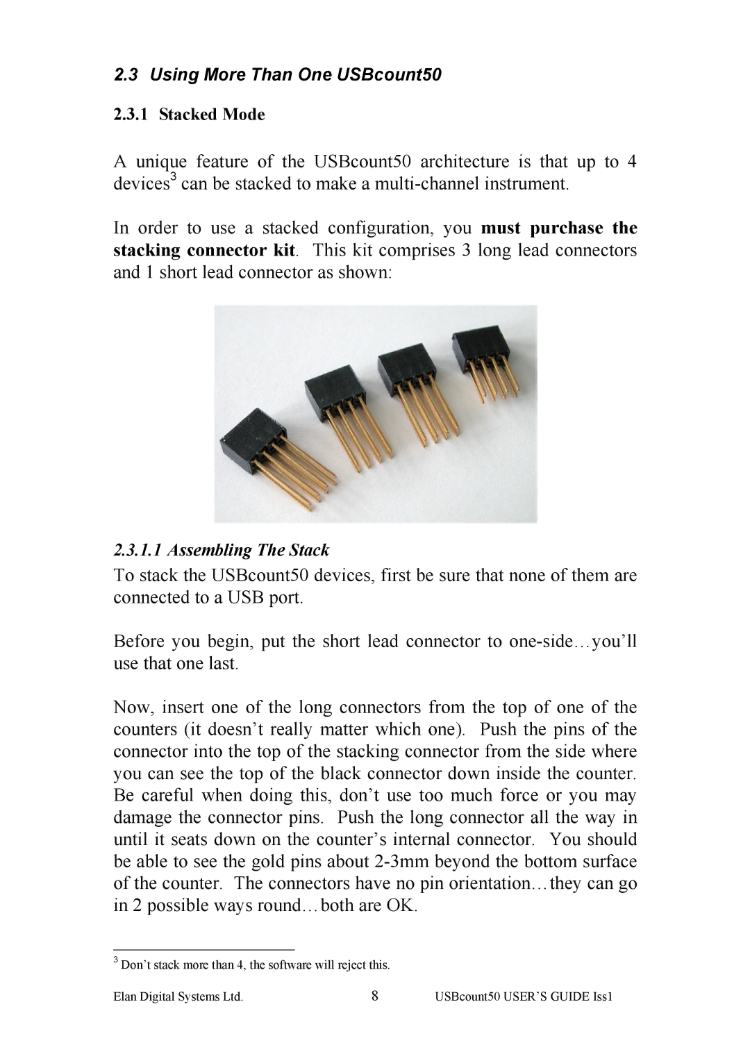 Key Digital ES381 manual Using More Than One USBcount50 