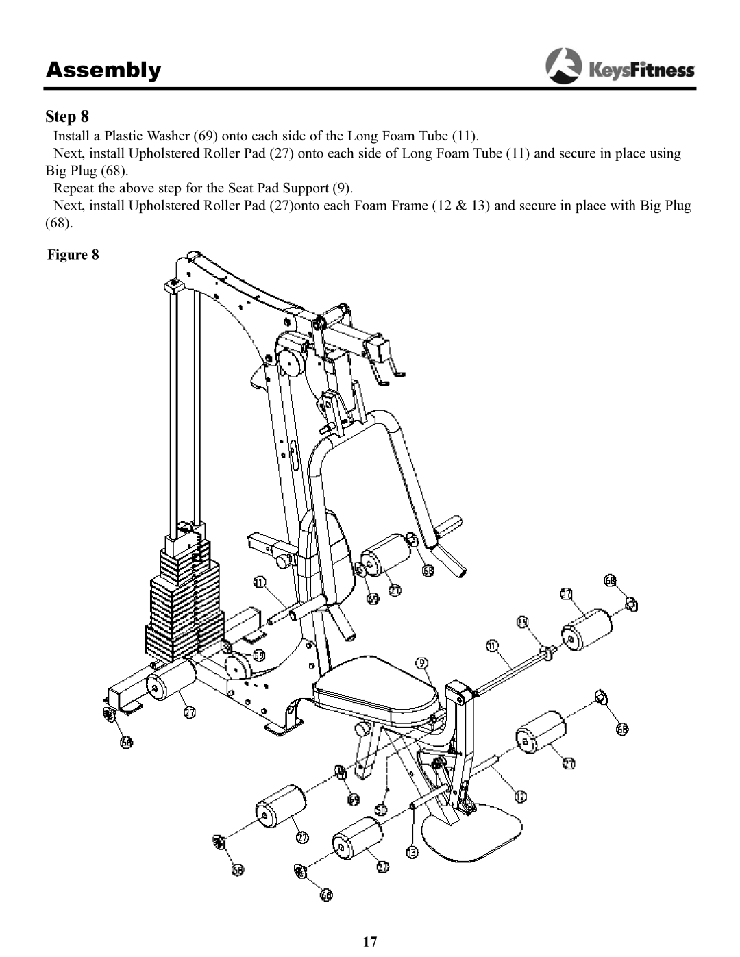 Keys Fitness 1550 owner manual Assembly 