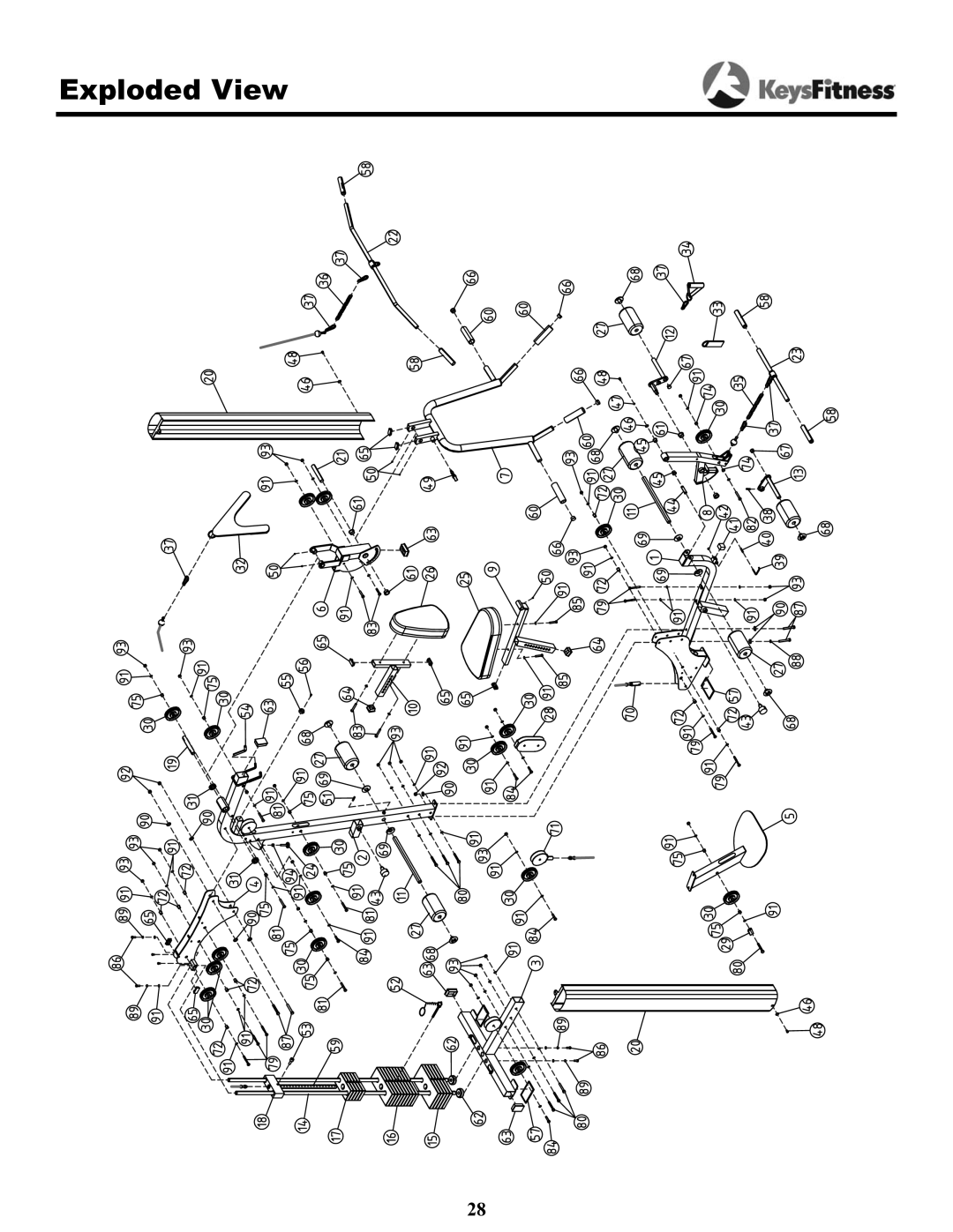 Keys Fitness 1550 owner manual Exploded View 