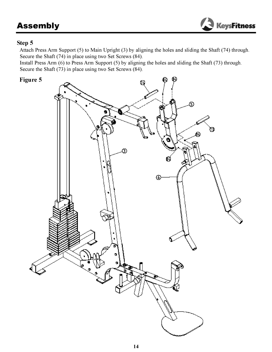 Keys Fitness 1850 owner manual Assembly 