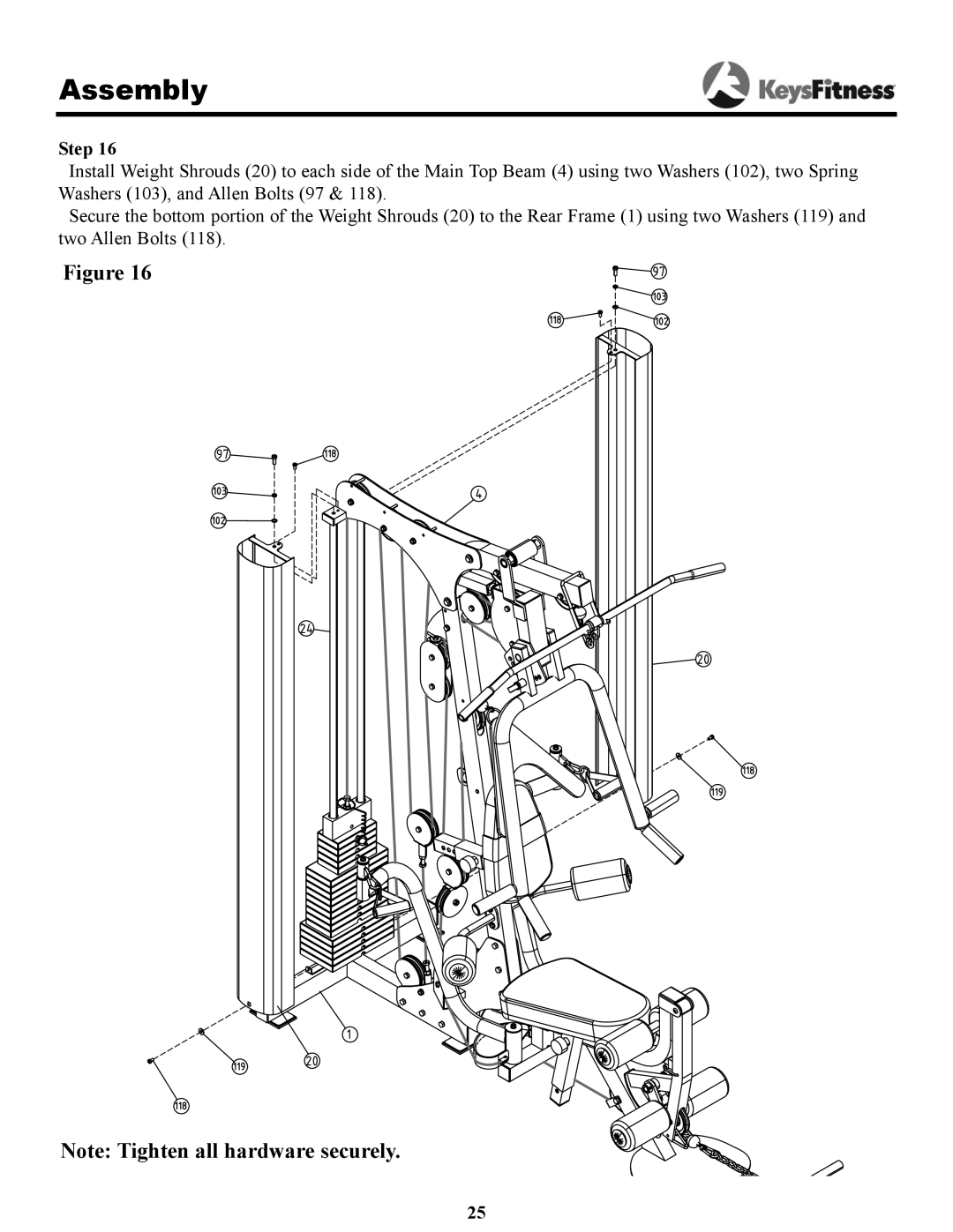 Keys Fitness 1850 owner manual Step 