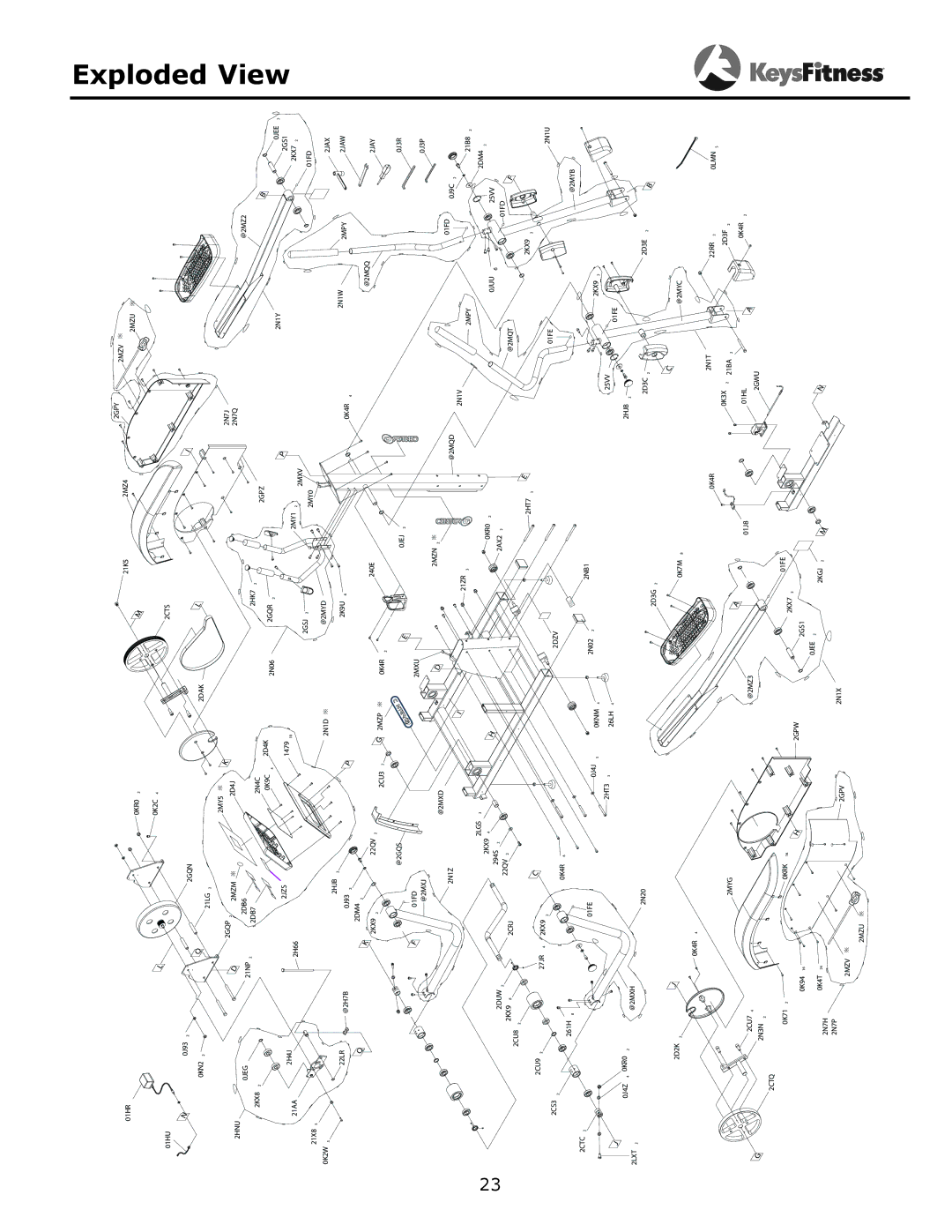 Keys Fitness 315-00106 owner manual Exploded View 