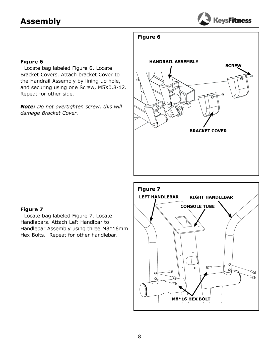 Keys Fitness 315-00106 owner manual Bracket Cover 