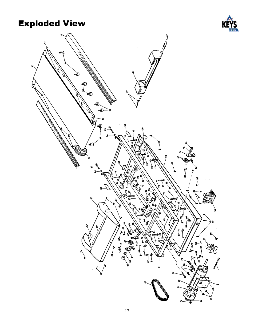 Keys Fitness 4000 owner manual Exploded View 