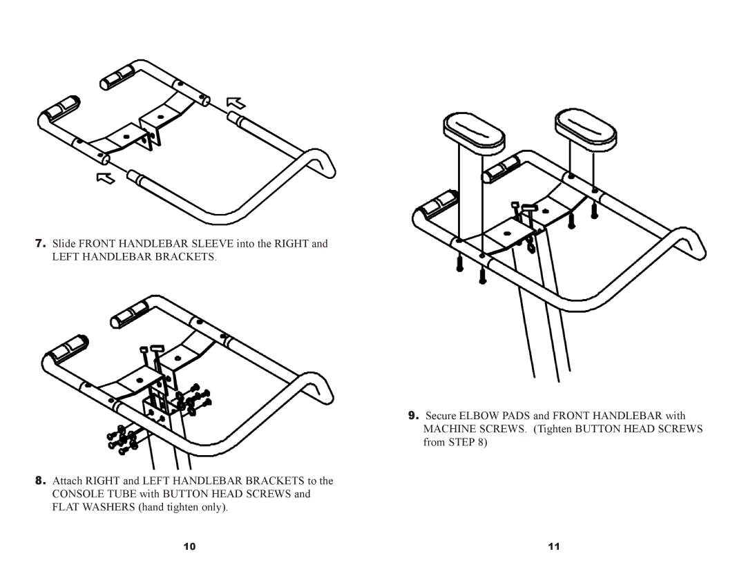 Keys Fitness 560 owner manual Left Handlebar Brackets 