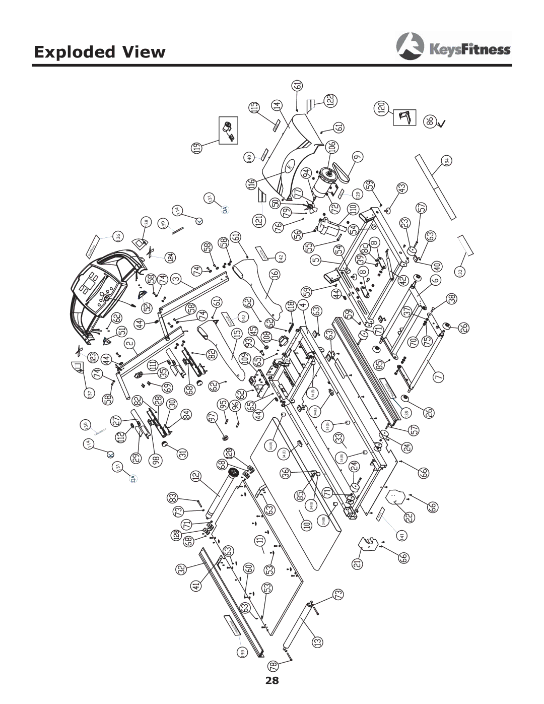 Keys Fitness 5600T owner manual Exploded View 