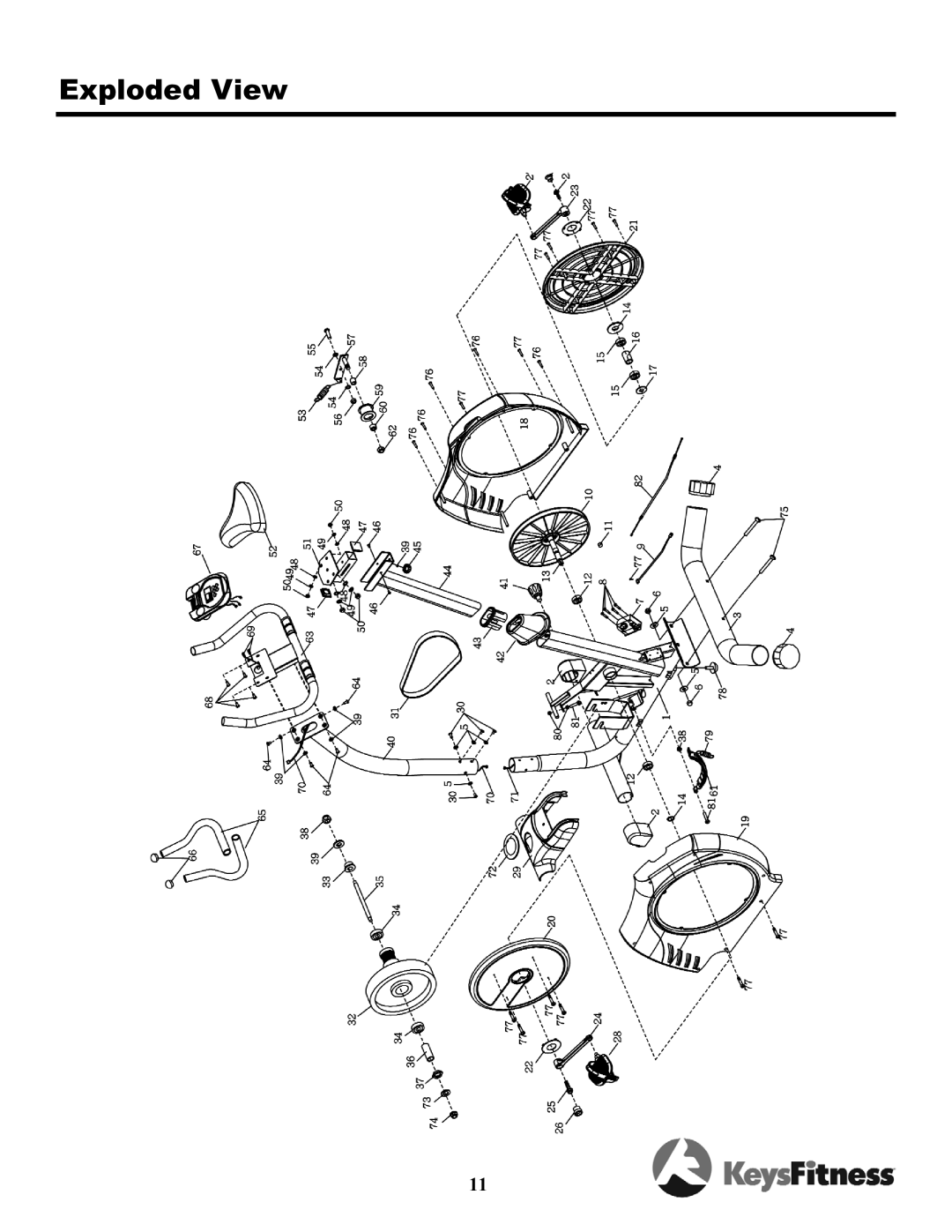 Keys Fitness 700u owner manual Exploded View 