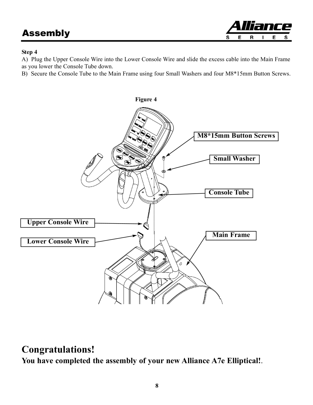 Keys Fitness A7e owner manual Congratulations 