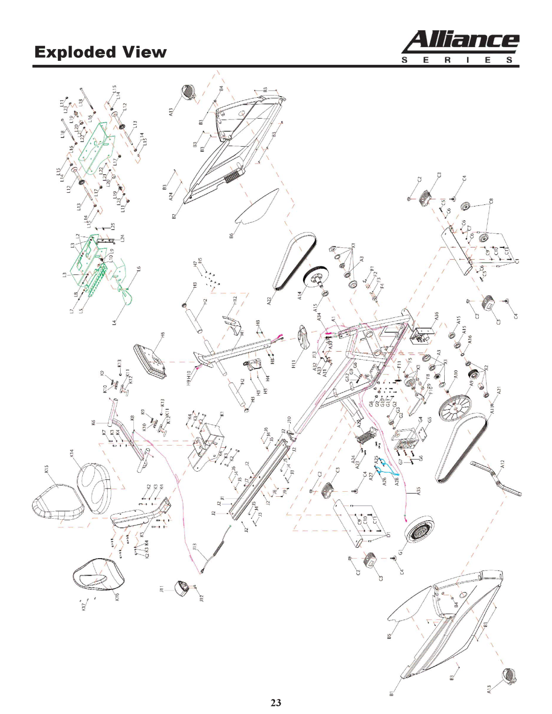 Keys Fitness A7r owner manual Exploded View 