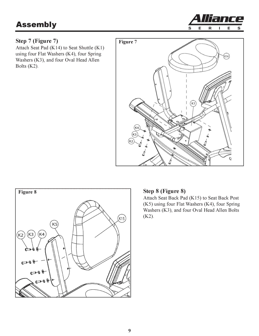 Keys Fitness A7r owner manual Assembly 