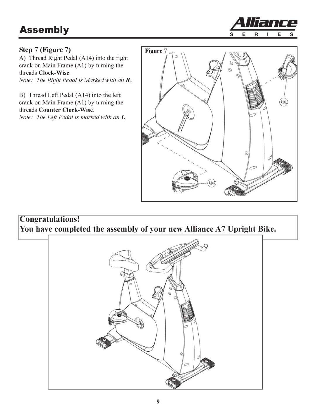 Keys Fitness A7u owner manual Assembly 