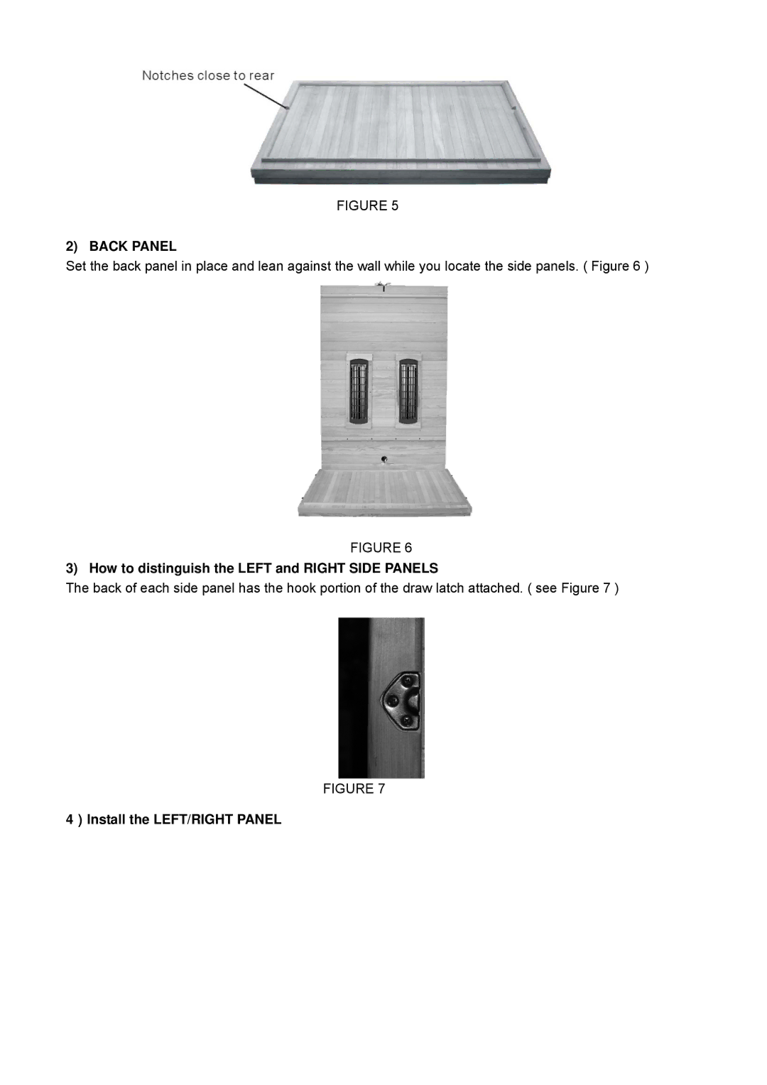 Keys Fitness BS-9202 owner manual How to distinguish the Left and Right Side Panels, ）Install the LEFT/RIGHT Panel 