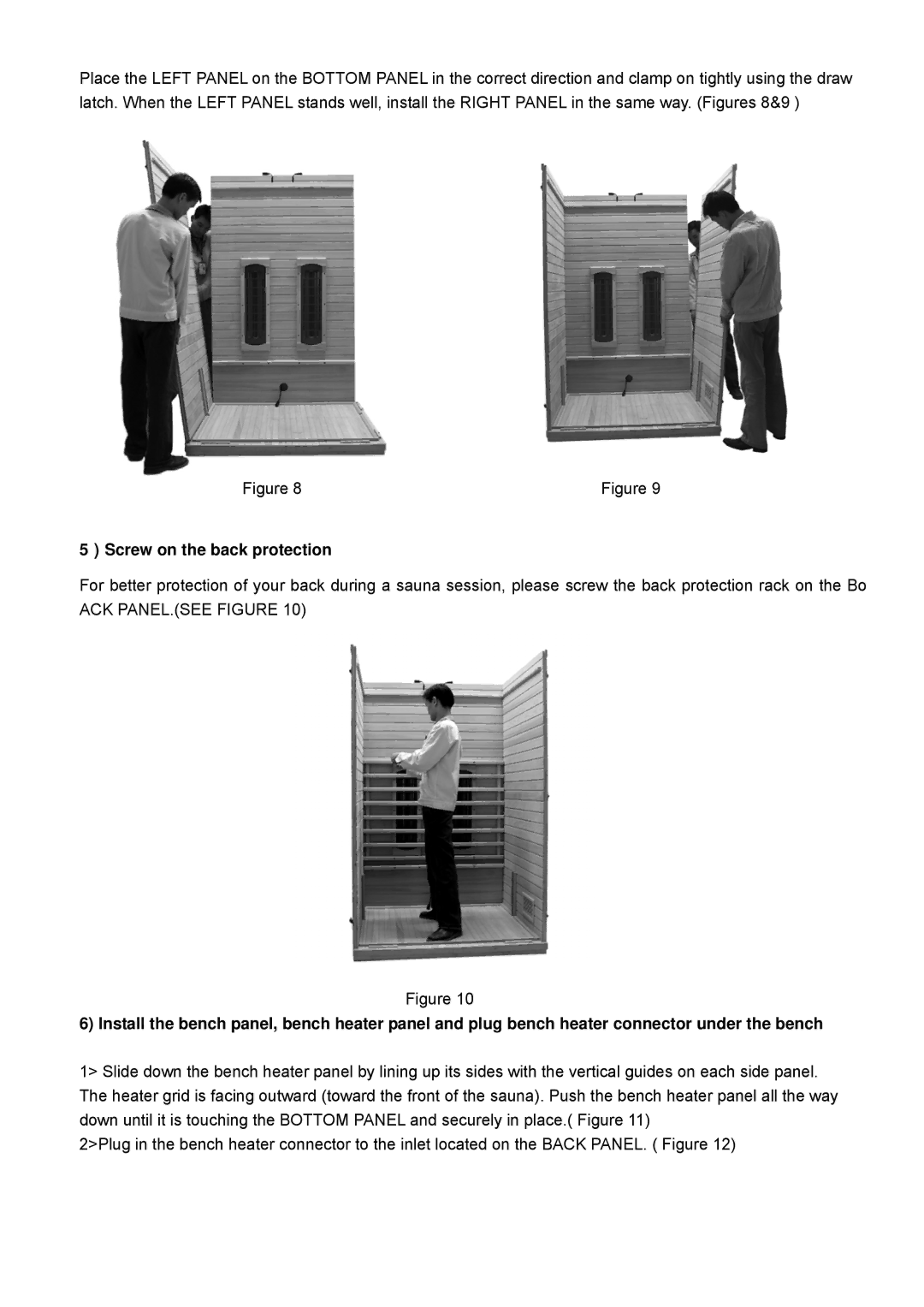 Keys Fitness BS-9202 owner manual ）Screw on the back protection 