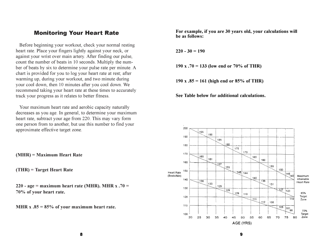 Keys Fitness CADENZA PRO manual Monitoring Your Heart Rate 