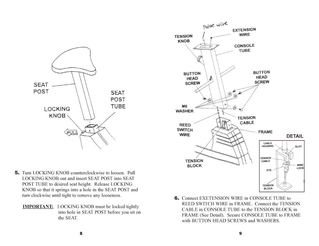 Keys Fitness CardioMax 535 owner manual Detail 