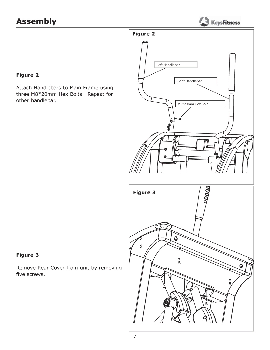 Keys Fitness CG2 owner manual Left Handlebar 