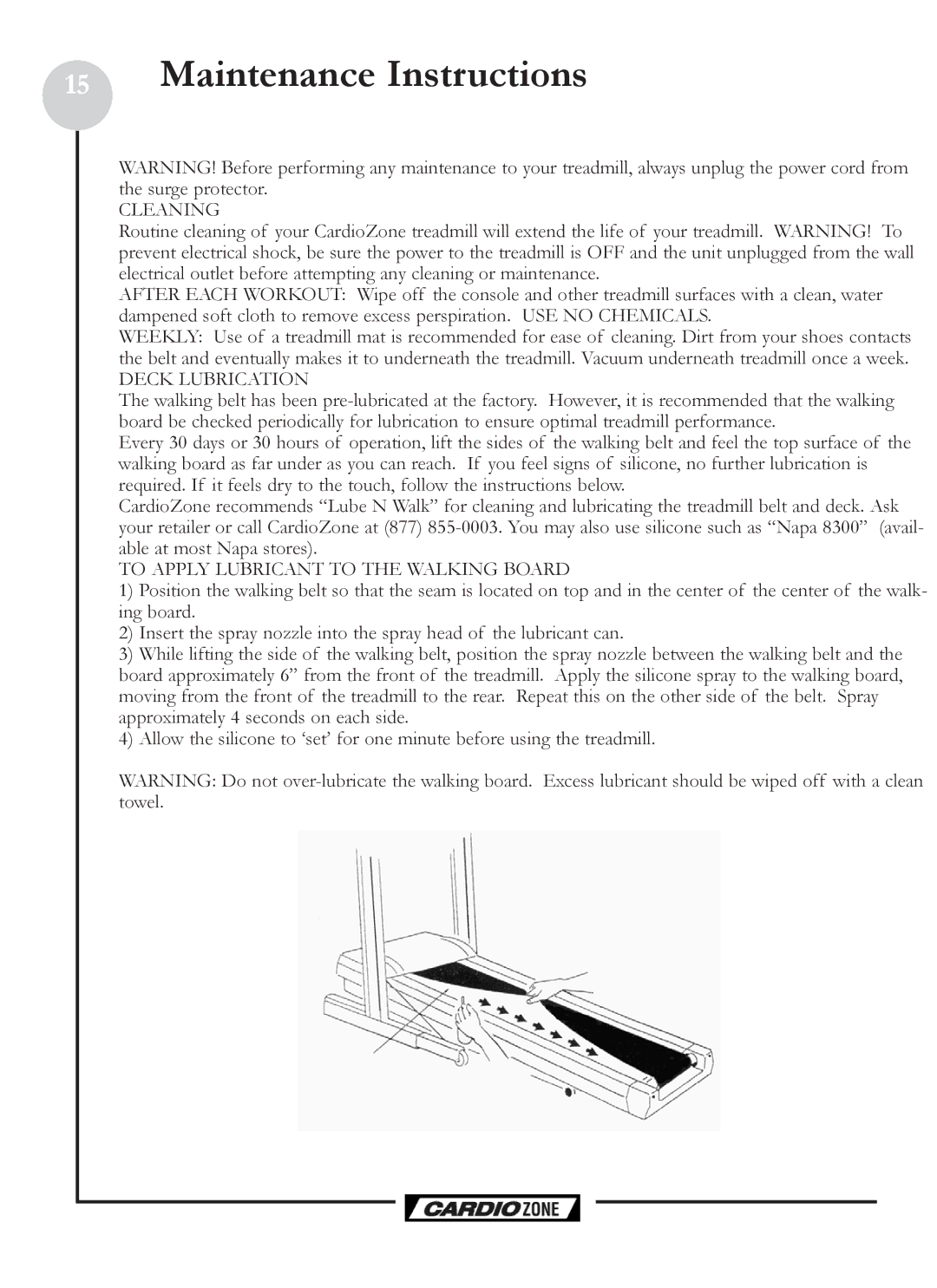 Keys Fitness CZ PRO owner manual Maintenance Instructions, Cleaning 