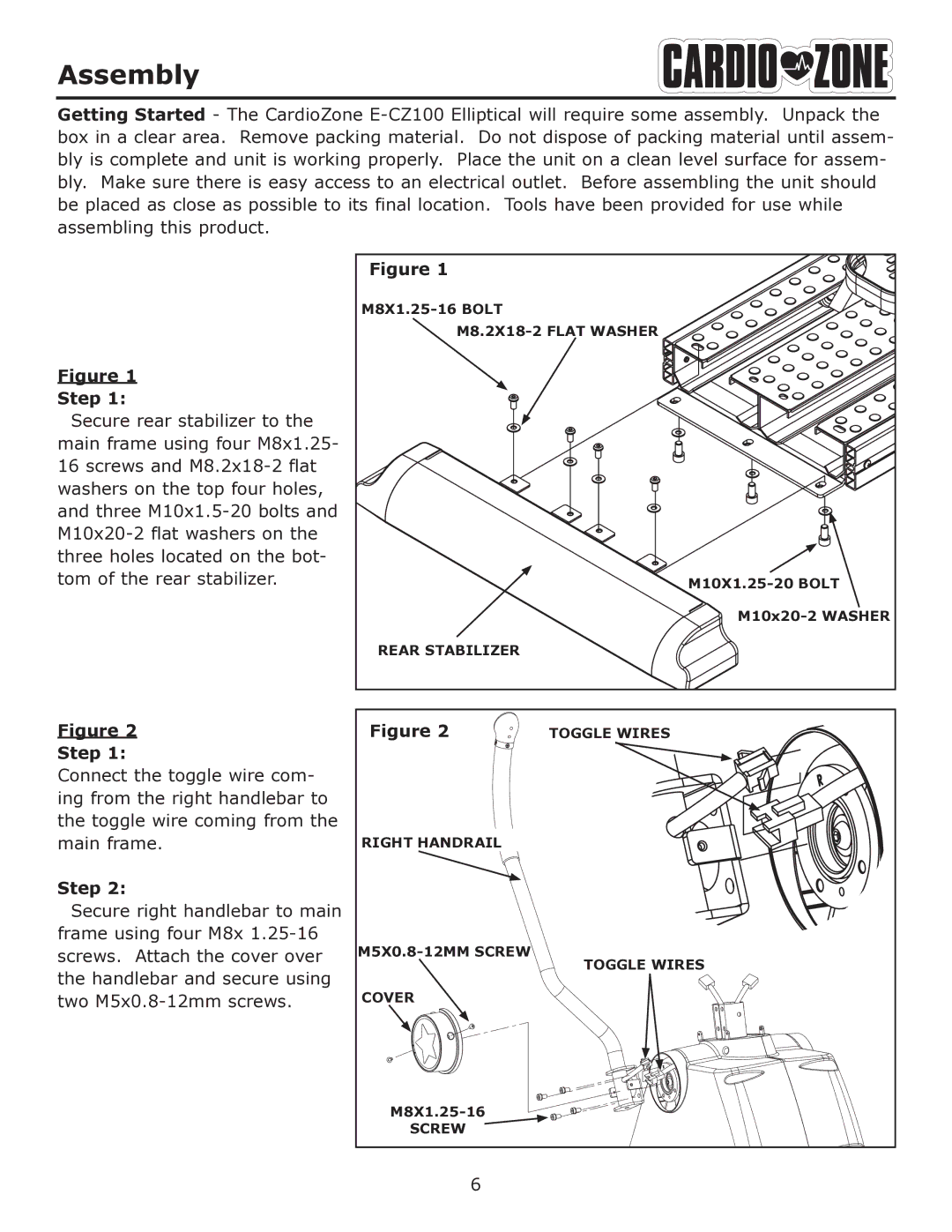 Keys Fitness E-CZ100 owner manual Step 