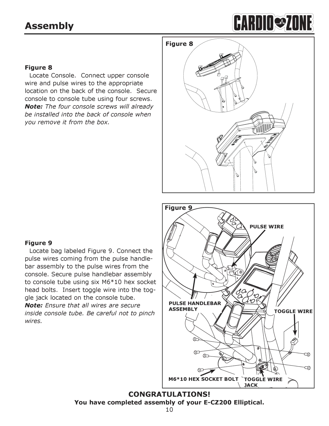 Keys Fitness E-CZ200 owner manual Congratulations 