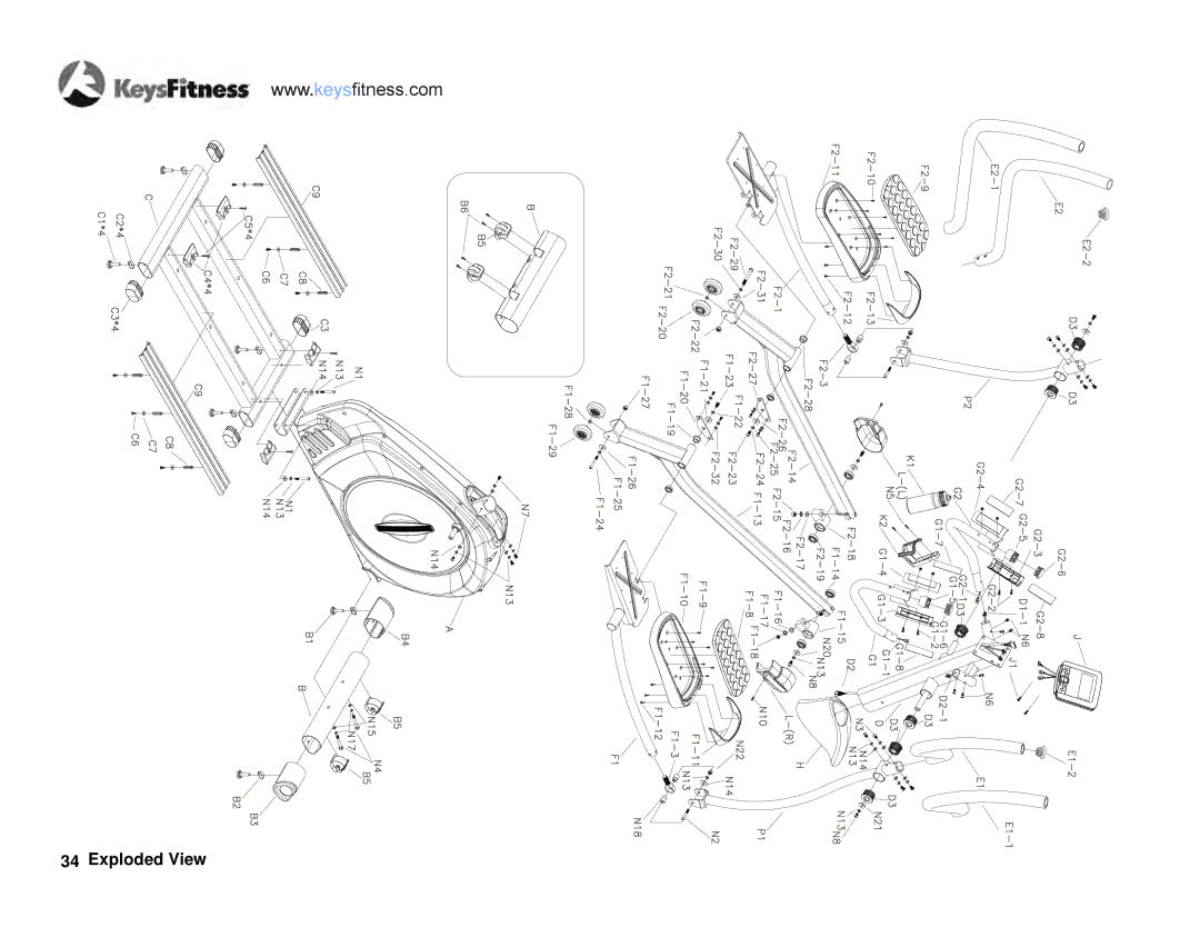 Keys Fitness E2-0 owner manual View 