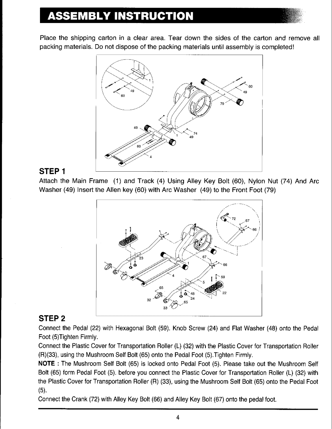 Keys Fitness ET5000 manual 