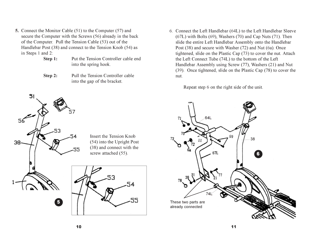 Keys Fitness ET520D owner manual Step 