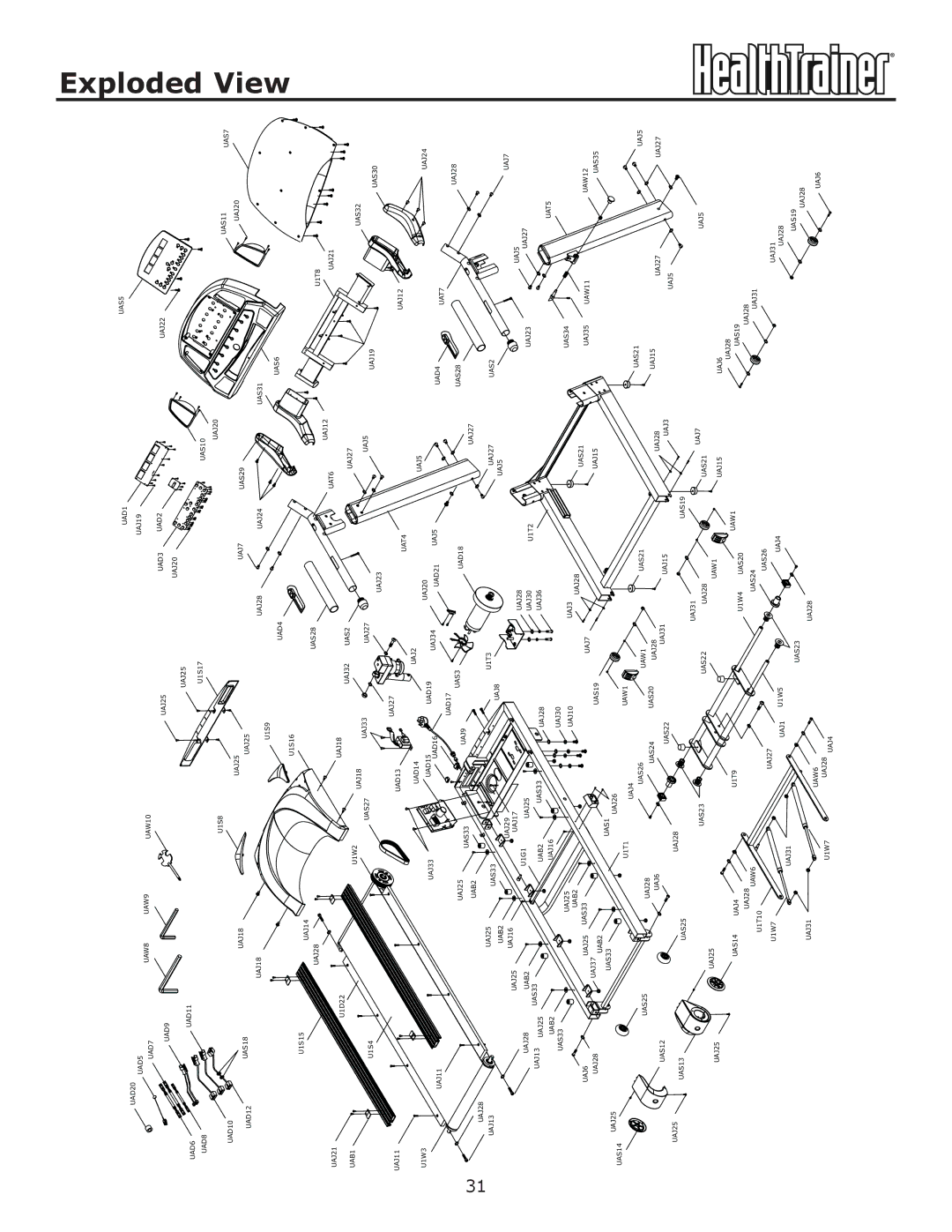 Keys Fitness HT-740T owner manual Exploded View 