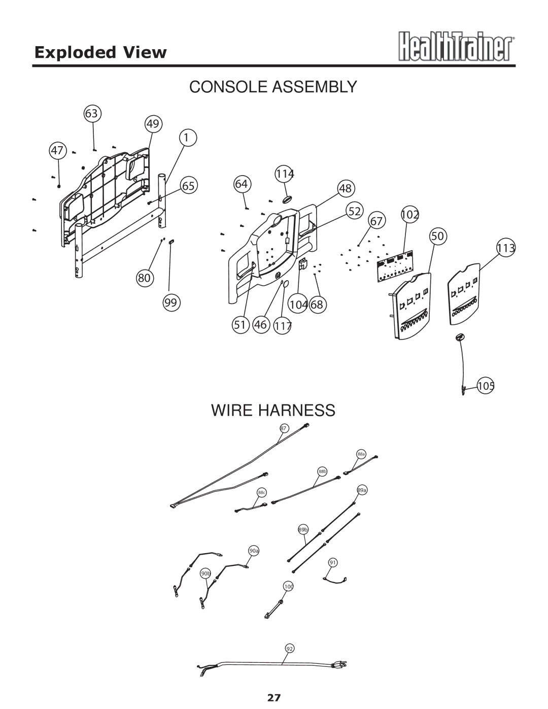 Keys Fitness HT-CLASSIC owner manual Exploded View 