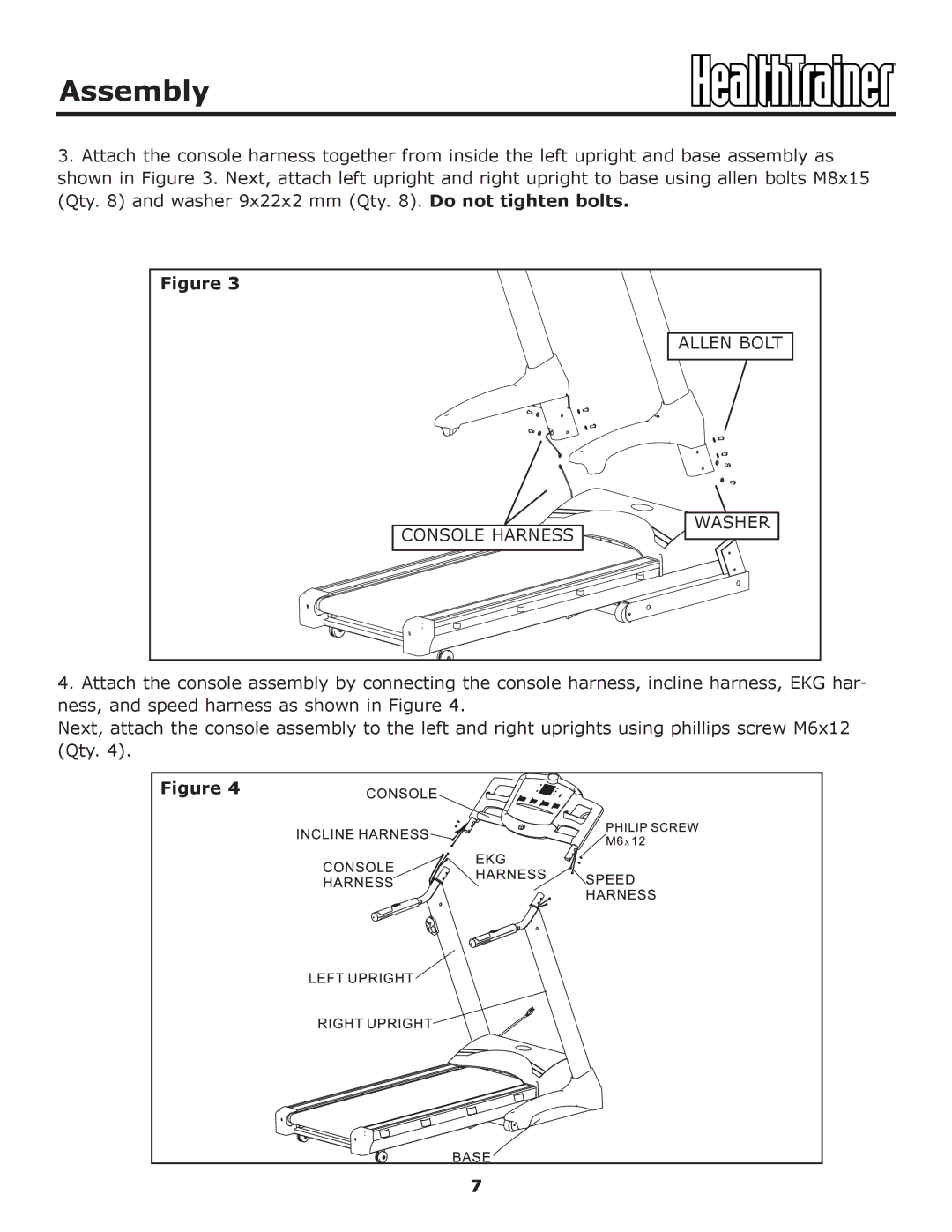 Keys Fitness HT-ELITE owner manual Allen Bolt 