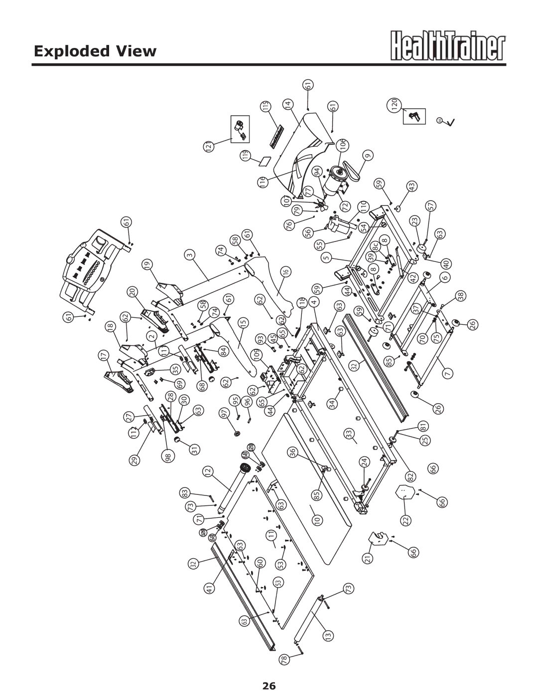 Keys Fitness HT-PRO owner manual Exploded View 