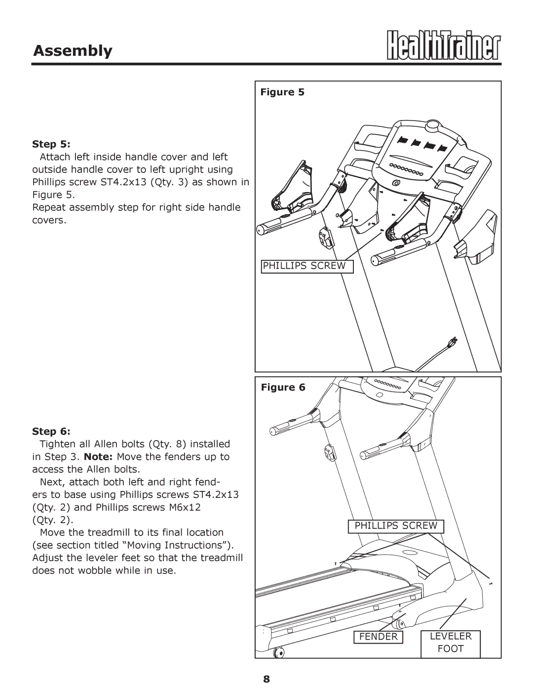 Keys Fitness HT-PRO owner manual Phillips Screw 