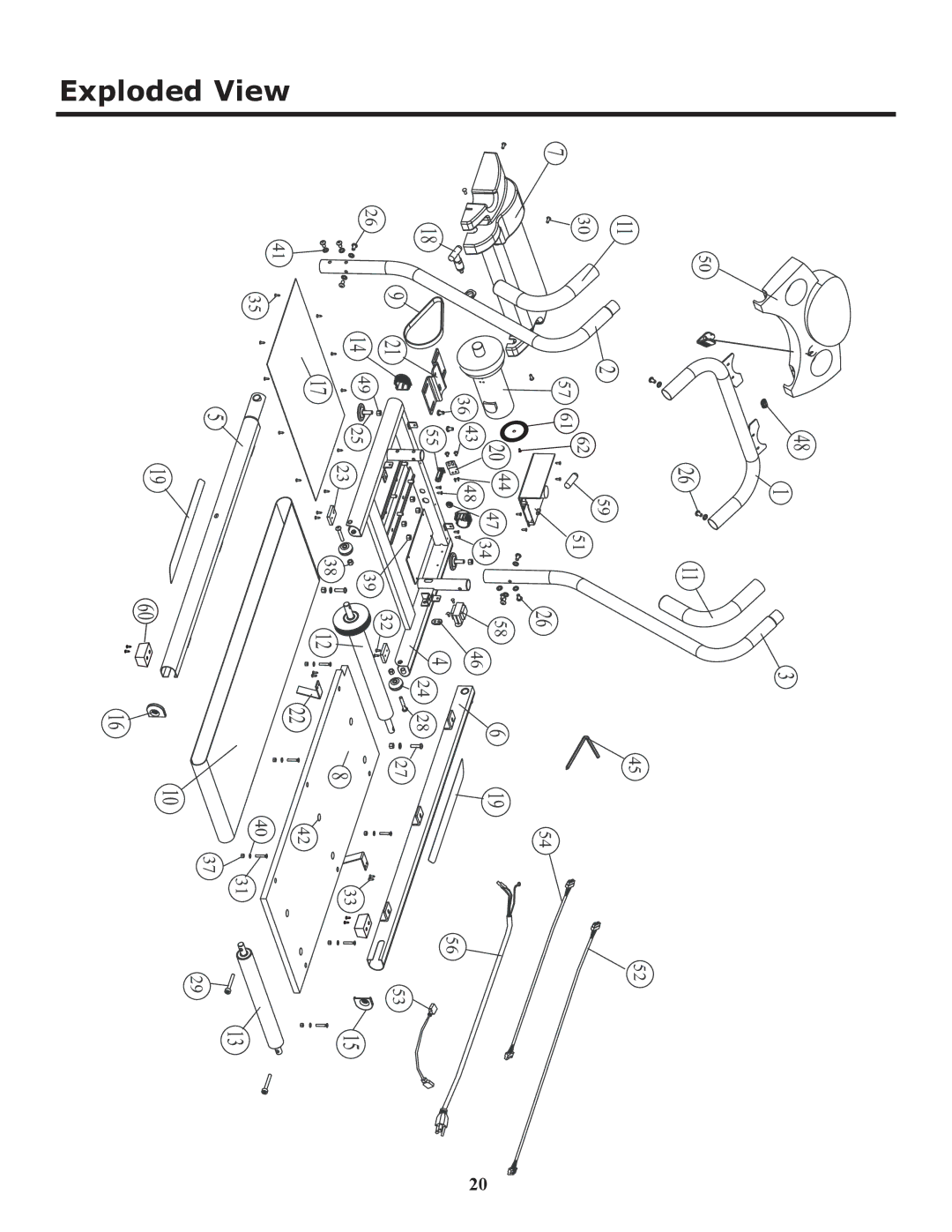 Keys Fitness HT403T owner manual Exploded View 