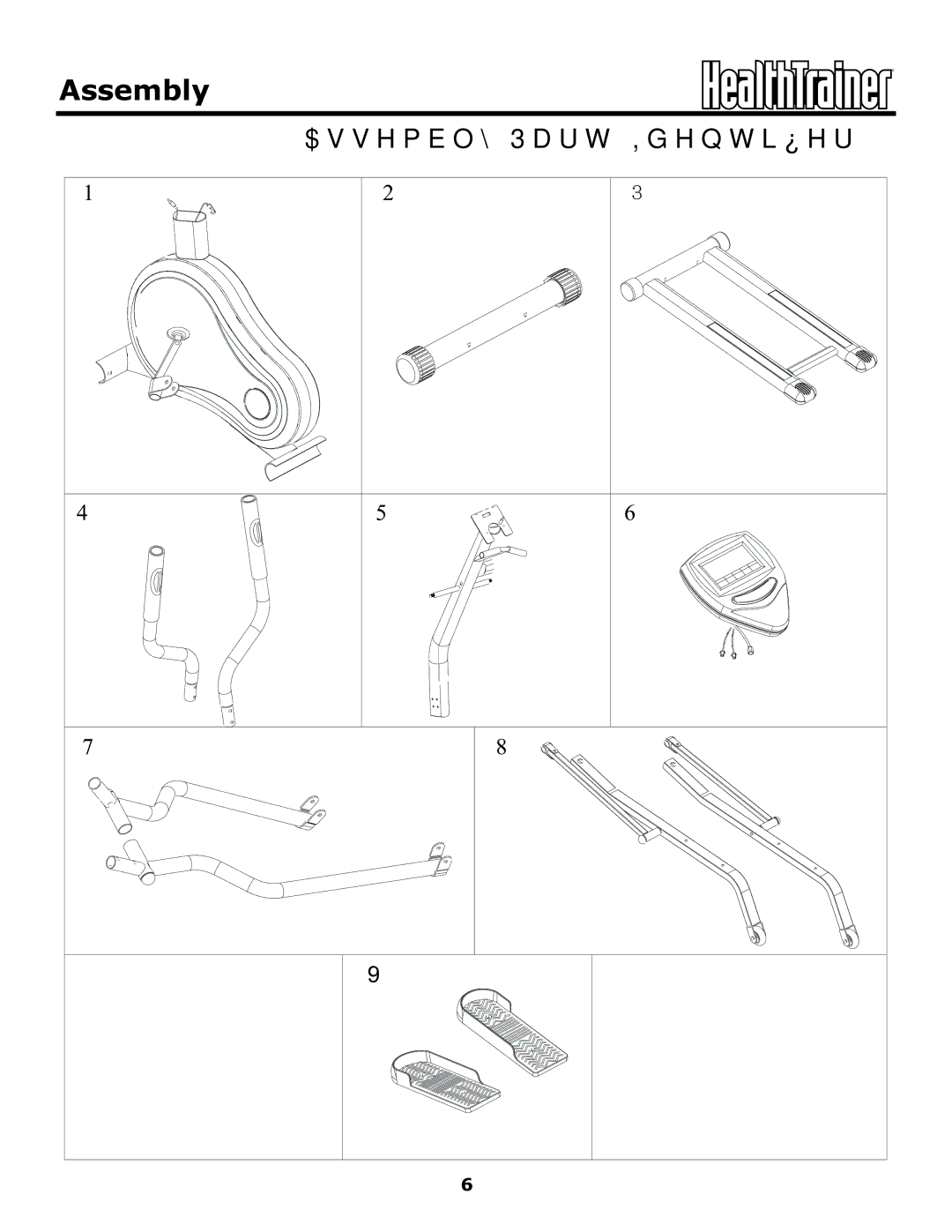 Keys Fitness HT440EL owner manual Assembly Part Identifier 