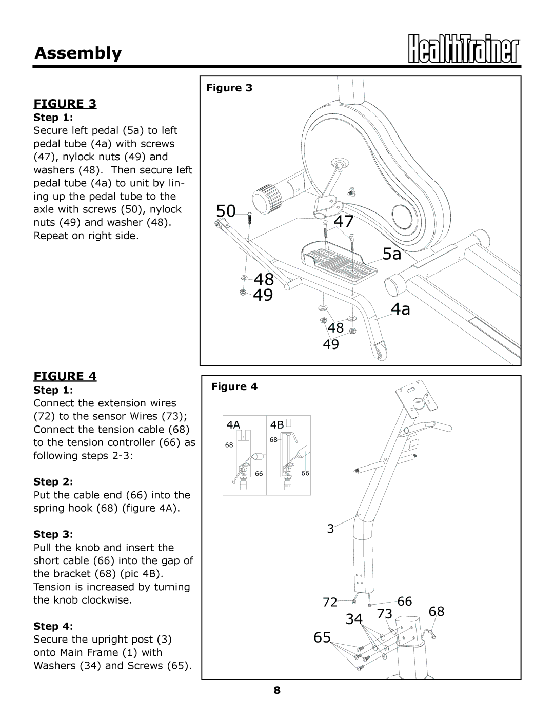 Keys Fitness HT440EL owner manual Connect the extension wires To the sensor Wires 